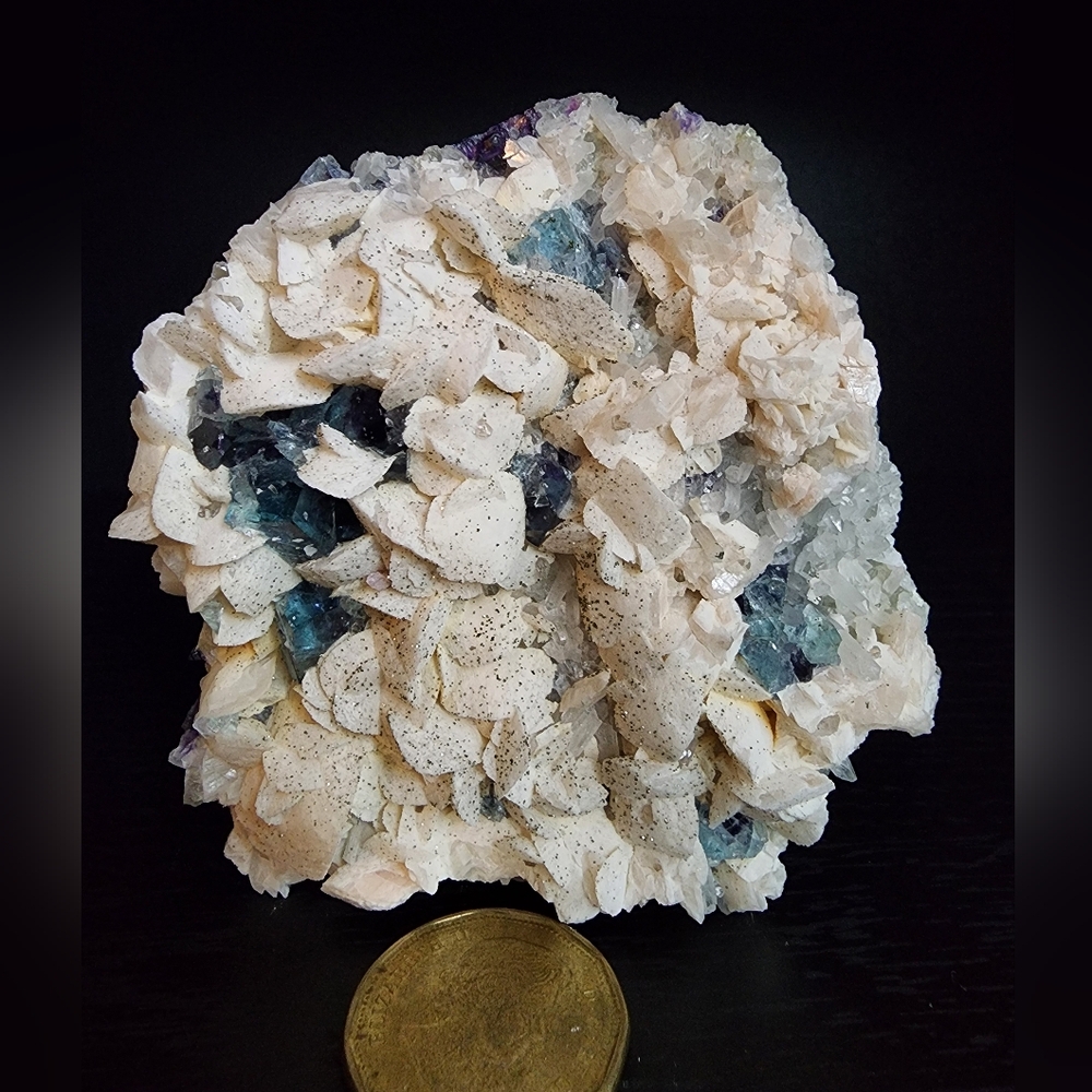 Dreamy Flourite with Calcite, Pyrite and Quartz